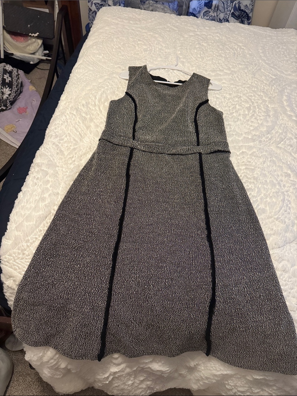 Banana Republic Black and White Tweed Dress